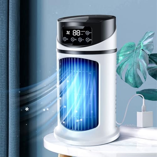 Junerain Tower Ventilator Leiser Tischventilator mit 6 Speeds, Timer, Bladeless Desktop Ventilatoren Umwälz Wind Luftkühler Fan Mini persönlicher Tischventilator for Home Office Schlafzimmer Junerain Tower Ventilator Leiser Tischventilator mit 6 Speeds, Timer, Bladeless Desktop Ventilatoren Umwälz Wind Luftkühler Fan Mini persönlicher Tischventilator for Home Office Schlafzimmer von Junerain