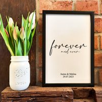 Poster Hochzeit I Forever Geschenk Zur Hochzeit Personalisierbar Auch Zum Selberdrucken | Pdf von JunessaHandmade