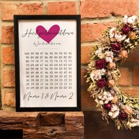 Poster Hochzeit I Hochzeitscountdown Personalisierbar 100 Tage Bis Zur Hochzeit Kalender Zum Ankreuzen Auch Selberdrucken | Pdf von JunessaHandmade