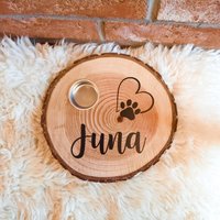 Trauerlicht I Erinnerungsscheibe Holzscheibe Hund Erinnerung Haustier von JunessaHandmade