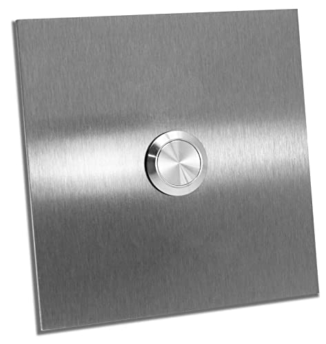 Jung-Edelstahl-Design Türklingel Bochum Klingel V2a Edelstahl Led (ohne LED) beleuchtet. Moderne Klingelplatte in verschiedenen Größen wählbar. Ohne Gravur von Jung Edelstahl Design