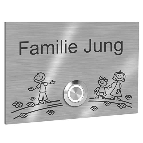 Jung-Edelstahl-Design Türklingel London1G verschiedene Familien Motive wählbar Klingelschild personalisierbar Klingelplatte 8x12 cm Jung-Edelstahl-Design Türklingel London1G verschiedene Familien Motive wählbar Klingelschild personalisierbar Klingelplatte 8x12 cm von Jung Edelstahl Design