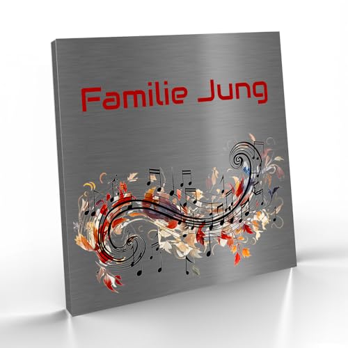 Jung Edelstahl Design V2A Edelstahl Türschild – Individuell bedruckbar | Hochwertiges Firmenschild, Büroschild oder Namensschild (Edelstahl, 100x100 mm) von Jung Edelstahl Design