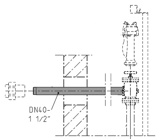 Jung Pumpen S-Zubehör Wanddurchführung Dn 40 JP48927 von Jung Pumpen