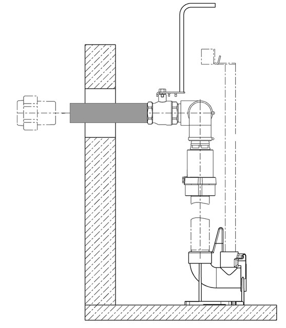 Jung Pumpen S-Zubehör Wanddurchführung Dn 50 JP48928 von Jung Pumpen