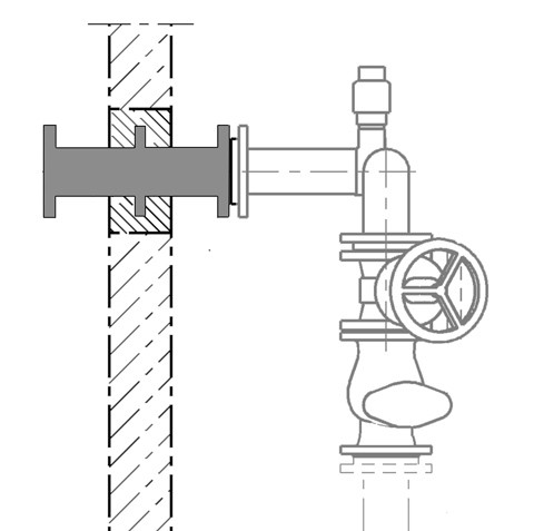 Jung Pumpen S-Zubehör Wanddurchführung Fl. Dn150 JP45697 von Jung Pumpen