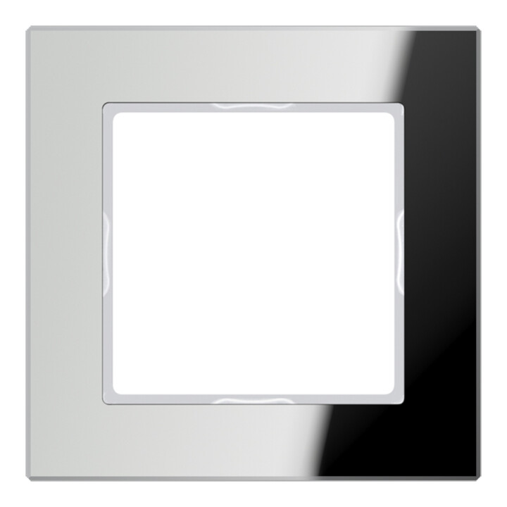 B-Ware Jung Glasrahmen Rahmen Abdeckung Serie A 1fach Glas Silber Waagerecht Senkrecht von Jung