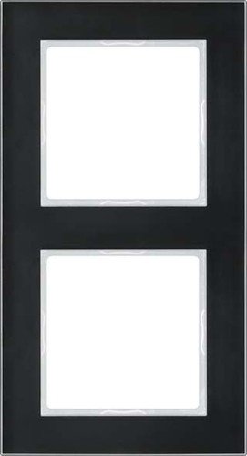 Jung AC 582 GL SW Rahmen Glas 2fach Serie A Creation schwarz von JUNG