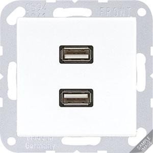 Jung – Platte 2 x USB anthrazit matt von JUNG