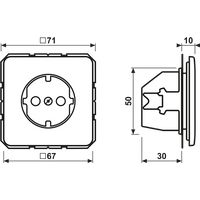 Jung SCHUKO-Steckdose 16A 250V CD 1520 LG - CD1520LG von Jung