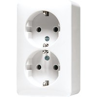 Jung SCHUKO-Steckdose 2-fach 16A 250V 6020 A WW - 6020AWW von Jung