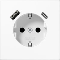 Jung SCHUKO Steckdose mit USB Typ AC LS1520-15CAWW Jung SCHUKO Steckdose mit USB Typ AC LS1520-15CAWW von Jung