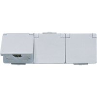 Jung - Steckdose 3-fach grau glänzend ap Klappd IP44 wg 600 623 w Jung - Steckdose 3-fach grau glänzend ap Klappd IP44 wg 600 623 w von Jung