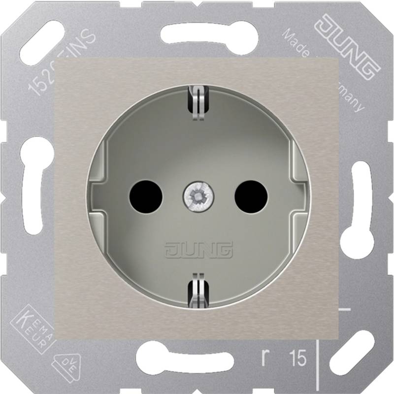 Jung Steckdose 50 mm x 50 mm für Klappdeckel Serie CD Platin von Jung
