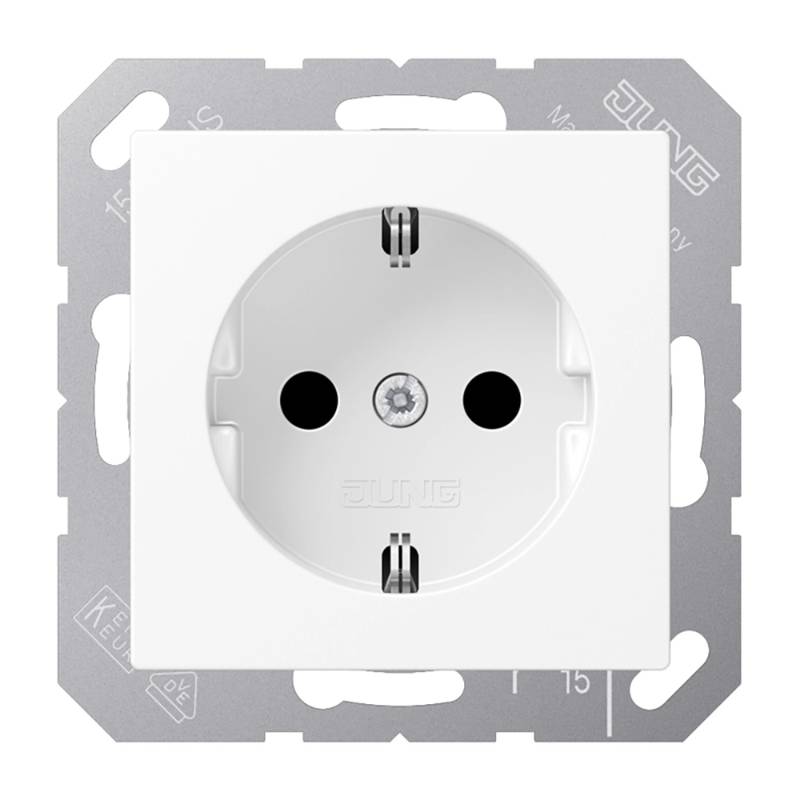 Jung Steckdose Schuko Safety+ 16 A 250 V Schneeweiß Matt von Jung