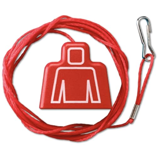 Jung Zugschnur 2 m mit Karabinerhaken rot ZS-34KO5S von JUNG