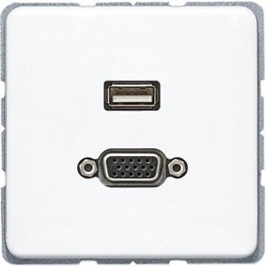 Jung macd1183ww – Platte USB/VGA Weiß Alpin von JUNG