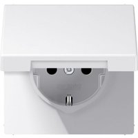 Jung Steckdose 1-fach alpinweiß glänzend UP Klappd IP44 LS 1520 KL WW von Jung