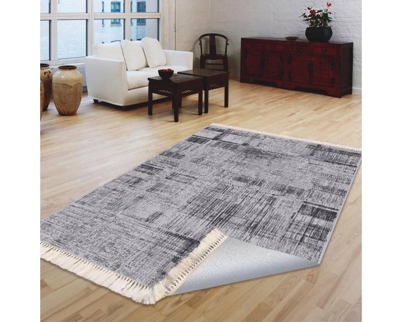 Jungengel Textilien Teppich Läufer 80x150cm & 80x300cm Teppichläufer 8mm Waschbar 30°C Flach von Jungengel Textilien