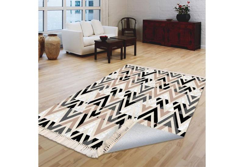 Jungengel Textilien Teppich Modern Wohnzimmer Läufer 8mm Waschbar 30°C Teppichläufer von Jungengel Textilien