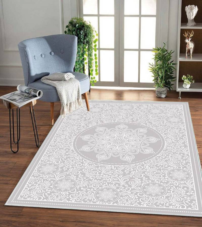 Jungengel Teppich Mystisches Ornament Teppichläufer Waschbar Flach Wohnzimmer Läufer von Jungengel