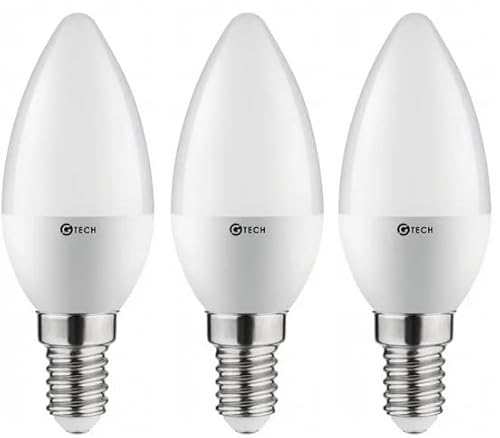 JungesLicht LED E14 Kerzenlampe C37 (C35), 5W, 400 Lumen, ersetzt 35Watt, 4000K Neutralweiß, nicht dimmbar, Energiesparlampen, sofort hell, Kerzenlicht, Kronleuchter, 3er Pack von JungesLicht