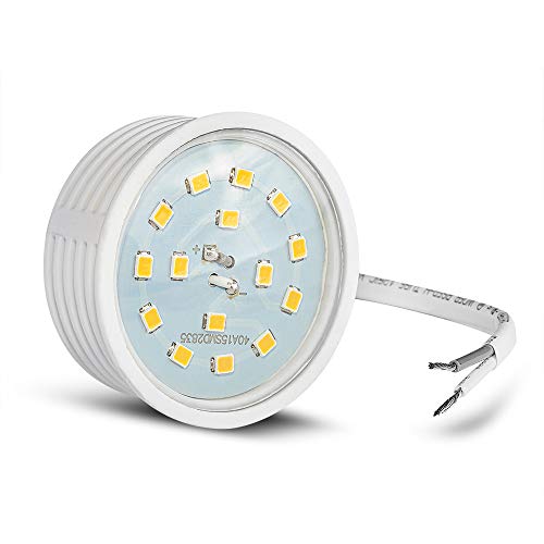 Ultra flaches LED Modul für Einbaustrahler Deckenspot Einbauleuchte 230Volt Leuchtmittel 400Lumen warmweiß 50mm Außendurchmesser 20mm Länge - ab 2 LEDs Versand kostenfrei von JungesLicht