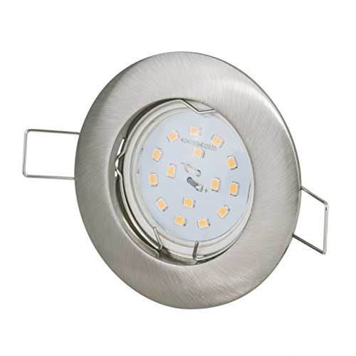 JungesLicht 12Volt LED Einbaustrahler Lorenz, 4Watt GU5.3 MR16 Leuchtmittel mit 410Lumen = 40W Lichtleistung, 3000K warmweiß, Deckenspot, Rostfrei, zum Betrieb ist ein LED Trafo 12V DC notwendig JungesLicht 12Volt LED Einbaustrahler Lorenz, 4Watt GU5.3 MR16 Leuchtmittel mit 410Lumen = 40W Lichtleistung, 3000K warmweiß, Deckenspot, Rostfrei, zum Betrieb ist ein LED Trafo 12V DC notwendig von JungesLicht