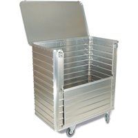 Gmöhling Alu-Kastenwagen mit halb abklappbarer Wand, 355 Liter, mit Deckel von Gmöhling
