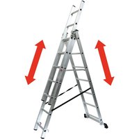 Alu-Schiebeleiter BASIC 3-in-1, Arbeitshöhe Anlegeleiter 5,12 m Alu-Schiebeleiter BASIC 3-in-1, Arbeitshöhe Anlegeleiter 5,12 m von Jungheinrich PROFISHOP