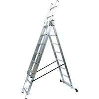 Alu-Schiebeleiter BASIC 3-in-1, Arbeitshöhe Anlegeleiter 5,94 m Alu-Schiebeleiter BASIC 3-in-1, Arbeitshöhe Anlegeleiter 5,94 m von Jungheinrich PROFISHOP