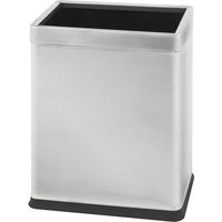 Doppelwand-Papierkorb, rechteckig, 10 Liter, Edelstahl mattiert von Jungheinrich PROFISHOP