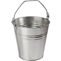Eimer 12,5l Stahlblech, verz.silber D.300mm H.300mm von Jungheinrich PROFISHOP