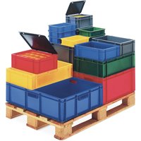 Eurobox, Wände + Boden geschlossen, 13 Liter, gelb von LA-KA-PE