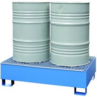 LaCont Auffangwanne, HxBxT 340 x 1250 x 820 mm, Ü-Zeichen, lackiert, RAL 5015 himmelblau von LaCont