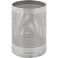 Papierkorb VB-Perforatio, 10 Liter, Edelstahl mattiert von Jungheinrich PROFISHOP
