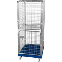 Rollbehälter Classic, 5-seitig, grobmaschig, blau verzinkt, Kunststoff-Rollplatte, HxBxT 1.650 x 724 x 815 mm Rollbehälter Classic, 5-seitig, grobmaschig, blau verzinkt, Kunststoff-Rollplatte, HxBxT 1.650 x 724 x 815 mm von Jungheinrich PROFISHOP