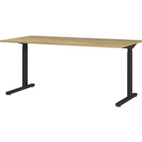 Schreibtisch PROFI, 1.600 x 800 mm, mech. höhenverstellbar, Grandson-Eiche-Nb./Schwarz von Jungheinrich PROFISHOP