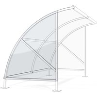 wsm® Seitenwand für Überdachung SWING im Rundbogen-Design, links von wsm®