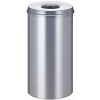 Sicherheitspapierkorb, selbstlöschend, Stahl, 50 Liter, silber von Jungheinrich PROFISHOP