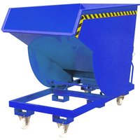 Eichinger® Spänebehälter mit Rollen und Siebblech-Einsatz, Volumen 0,3 m³, RAL 5010 enzianblau von Eichinger®