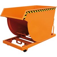 Eichinger® Spänebehälter mit Rollen und Siebblech-Einsatz, Volumen 0,5 m³, RAL 2004 reinorange von Eichinger®