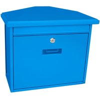 Wandbriefkasten Zamoran, aus verzinktem Stahl, blau von Jungheinrich PROFISHOP