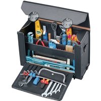 WerkzeugtascheB.415xT.165xH.275mmaus Rindleder schwarz4 Separat. CP-7 System von Parat
