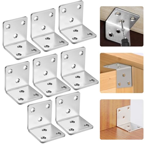 Schwerlastwinkel Winkel Winkelverbinder Balkenverbinder Lochplatte Bauwinkel Flachwinkel U Eckwinkel Aluwinkel Flachverbinder Möbelverbinder Metall Edelstahl, 8 Stück Schwerlastwinkel Winkel Winkelverbinder Balkenverbinder Lochplatte Bauwinkel Flachwinkel U Eckwinkel Aluwinkel Flachverbinder Möbelverbinder Metall Edelstahl, 8 Stück von Jungkao