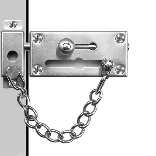 Türkette Tür Sicherheit Zusatzschloss Panzerriegel Schloss Türriegel Türschloß Kettenschloss Türverriegelung Sicherungskette Wohnungstür Zimmer Innen, 1 Stück Türkette Tür Sicherheit Zusatzschloss Panzerriegel Schloss Türriegel Türschloß Kettenschloss Türverriegelung Sicherungskette Wohnungstür Zimmer Innen, 1 Stück von Jungkao