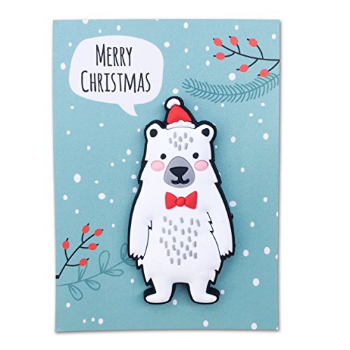 Magnet Weihnachten | Wichtelgeschenk | Nikolausgeschenk | Eisbär | Kleines Mitbringsel zu Weihnachten von Jungle Empire