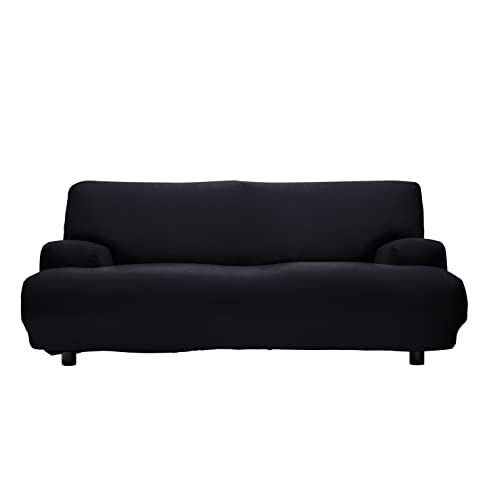 Jungle Home | Universal-Sofabezug für 4-Sitzer (235-300 cm) | Elastischer Schonbezug für alle Arten von Sofas mit Armlehnen | Hochwertiger waschbarer und Rutschfester Stoff | Nachtblau von Jungle Home