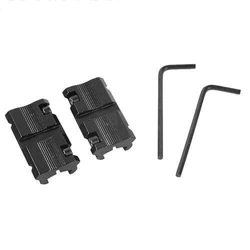 2Pcs Tactical Scope Adapter Montage Basis 11mm Schwalbenschwanz zu 20mm Weaver Picatinny Schiene Montieren Jagd Gewehr Ring Konverter von Jungle Leopard