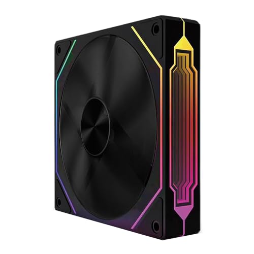 Jungle Leopard Prism4 Infinite Mirror Series ARGB PWM Computer PC Fan 120mm(Prism4RS,Black Forward) von Jungle Leopard
